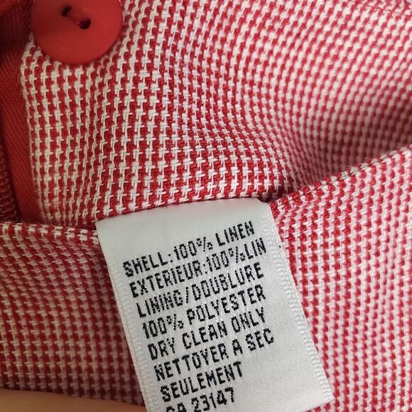 Vintage Talbots Petites Irish Linen Red Mini Skirt Size 14 - Picture 6 of 6